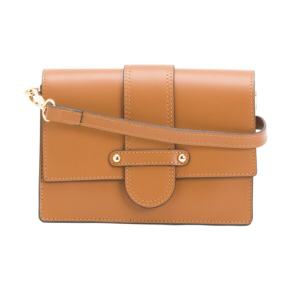 CHEVAL Handbags - CHEVAL Made In Italy Leather Double Compartment Structured Crossbody